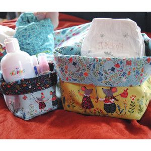 Kit 2 corbeilles velours Souriceaux