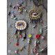 Wooden buttons "Blue beaded eye "