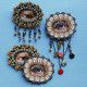 Wooden buttons "Blue beaded eye "