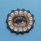 Wooden buttons "Blue beaded eye "
