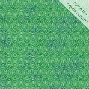 Organic cotton Olympia green