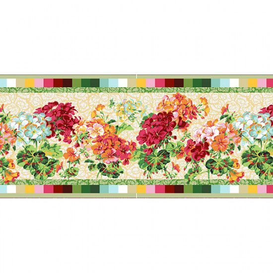 Bordure velours Philip Jacob Pelargonium bobine de 8m