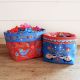Kit 2 corbeilles velours Folk