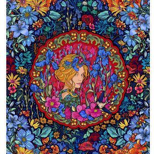 Panneau velours Printemps