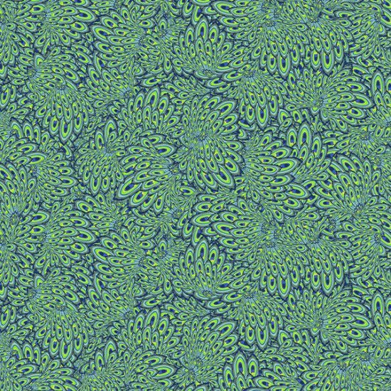 Coton Bio Eventail Bleu