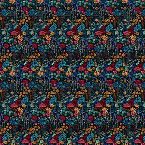 Coton Bio Mini Botanique Noir