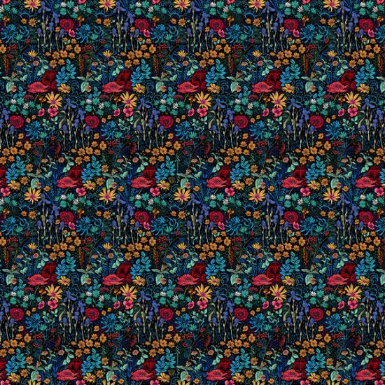 Coton Bio Mini Botanique Noir