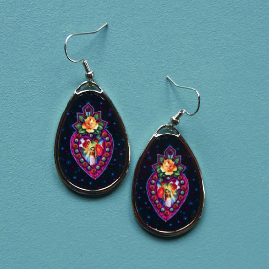Boucles d'oreilles Coeur de Marie