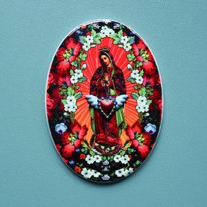 Ex Voto ceramic Guadalupe Virgin