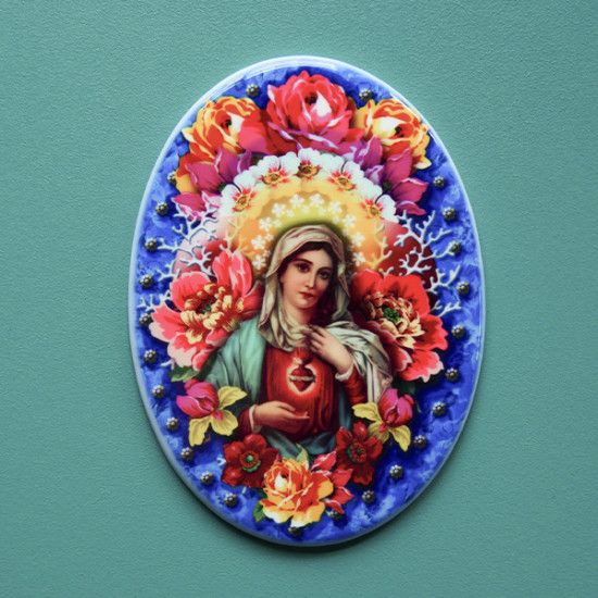 Ex Voto ceramic Heart of Mary