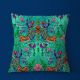 Velours Jardin des Paons Vert - rouleau 5m