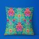 Velours Bouquet Cosmos Vert - rouleau 5m