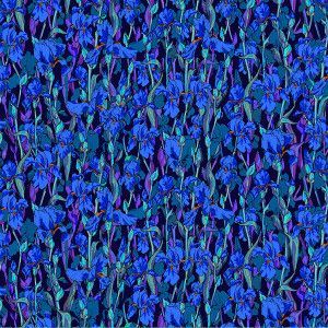 Velvet Iris Field Bleu -5m roll