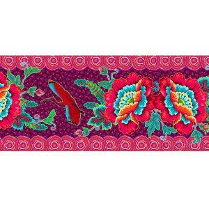 Bordure velours IBIS pourpre 8m