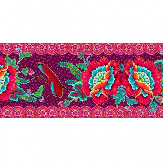 Bordure velours IBIS pourpre 8m