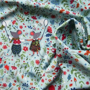 Supple Velvet Little mice Blue