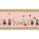 Bordure velours Souriceaux rose19 cm