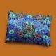 Velours Jardin des Paons Bleu