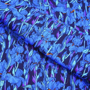 Cotton Twill: Iris field blue