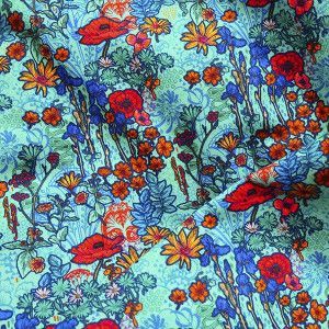 Cotton Twill: mini botanic green