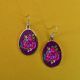 Boucles d'oreilles Bouquet grenat