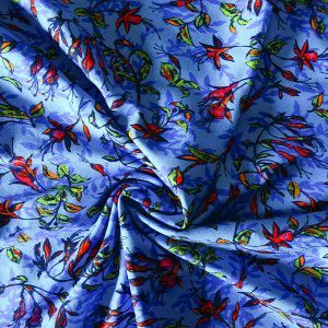 Jersey de coton Cha-cha bleu