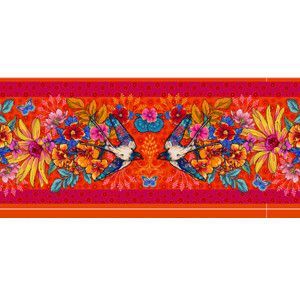 Bordure velours Hirondelle orange