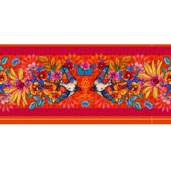 Bordure velours Hirondelle orange