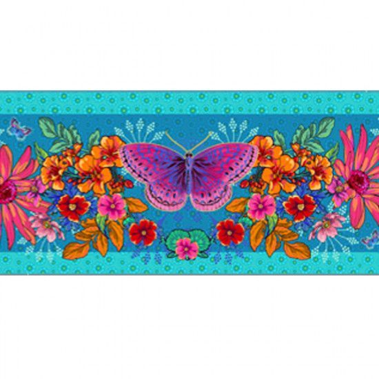 Velvet border Papillon blue