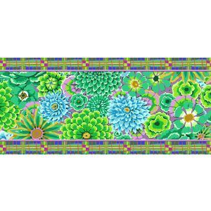 Bordure velours Kaffe Fassett Jardin Vert