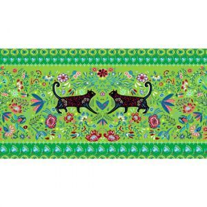 Mia velvet border green 19 cm