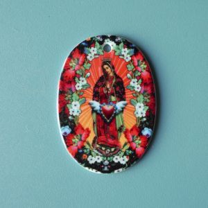 Small Ex Voto ceramic Virgin of Guadalope