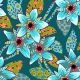 Cotton Caribes blue 