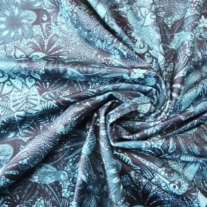 Velours souple Caracas bleu