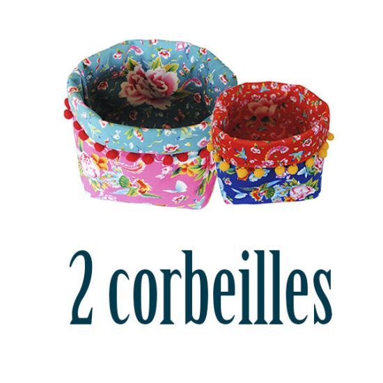 Kit 2 corbeilles velours Couture Palace