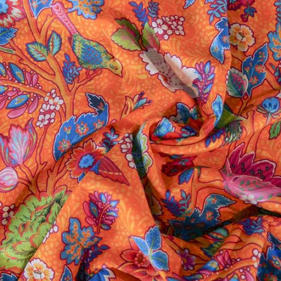 Cotton Voile: Bali Orange