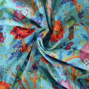 Voile de coton Bali Turquoise
