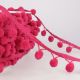 Galon pompoms fuschia