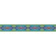 Bordure velours Arceaux bleu