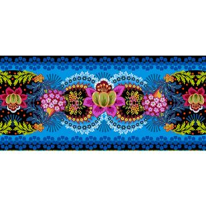 Velvet border Arches black