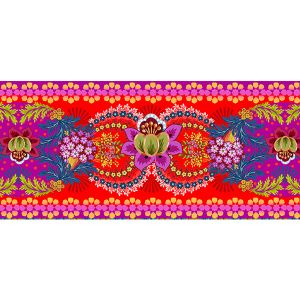 Velvet border Arches red